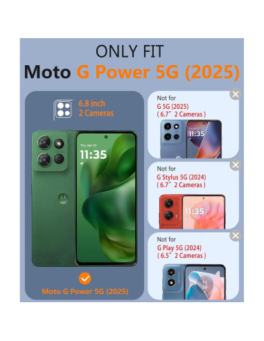 Funda FNTCASE para Moto G Power 5G 2025 - Protección Militar Clara