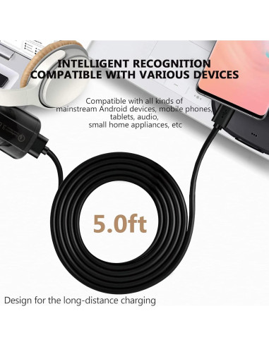 Cargador Rápido de Coche USB Tipo C WZHENB 10W 1.5m