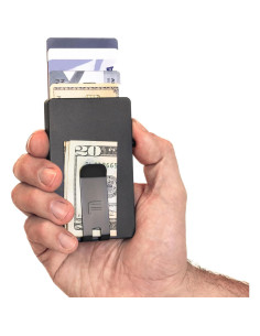 Billetera Faraday Minimalista Slim con Bloqueo RFID y Clip 2