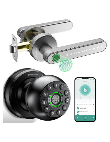 Cerradura Biométrica Evanshow con Huella Dactilar y Teclado