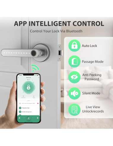 Cerradura Biométrica Evanshow con Huella Dactilar y Teclado