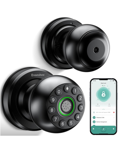 Cerradura Biométrica Evanshow con Huella Dactilar y Teclado