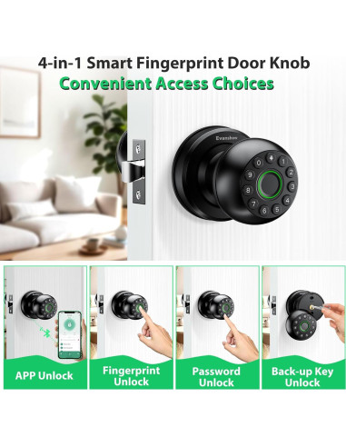 Cerradura Biométrica Evanshow con Huella Dactilar y Teclado