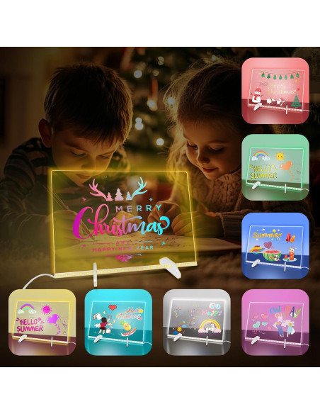 Tablero Acrílico LED Sweetone 35.1x25.4cm 7 Colores Borrado Seco