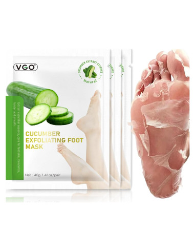 Máscara Exfoliante para Pies VGO - Paquete de 3 Unidades