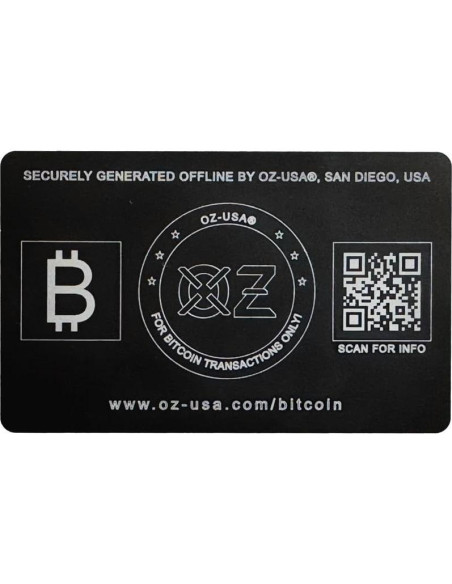 Tarjeta de Billetera Fría Bitcoin BTC20 de Metal 27g