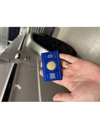 Tarjeta de Billetera Fría Bitcoin BTC20 de Metal 27g