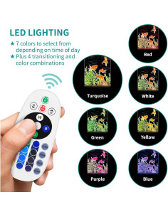 Acuario de Escritorio 3 Galones Zingbabu con Luz LED 7 Colores 2