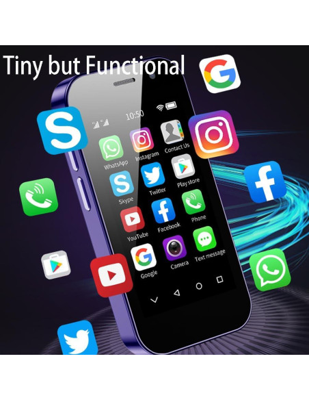 Smartphone Mini 4G Egoodmall XS14PRO 3" Dual SIM 2+16GB Negro