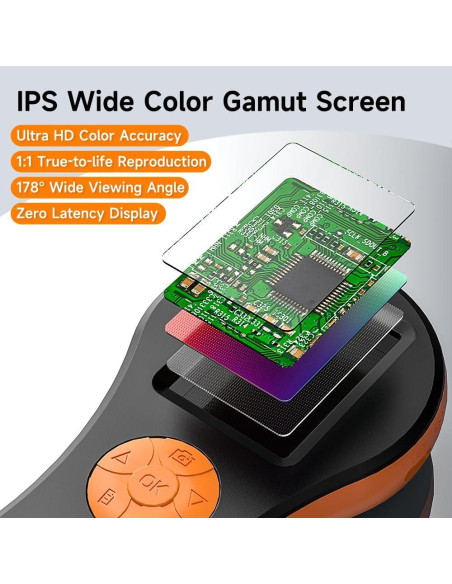 Microscopio Digital Portátil ILIHOME 2" Pantalla IPS 200W