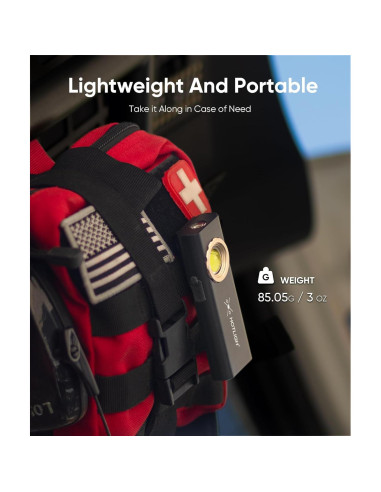 Linterna de bolsillo HOTLIGH 1000 lúmenes recargable magnética