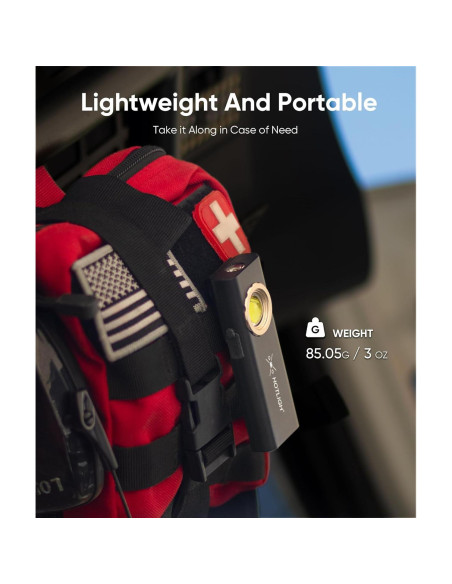 Linterna de bolsillo HOTLIGH 1000 lúmenes recargable magnética