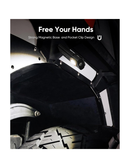 Linterna de bolsillo HOTLIGH 1000 lúmenes recargable magnética