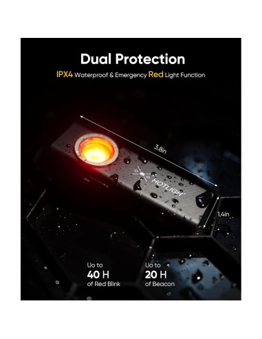 Linterna de bolsillo HOTLIGH 1000 lúmenes recargable magnética