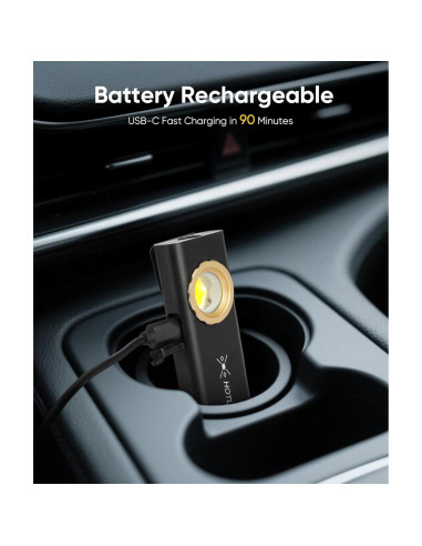 Linterna de bolsillo HOTLIGH 1000 lúmenes recargable magnética