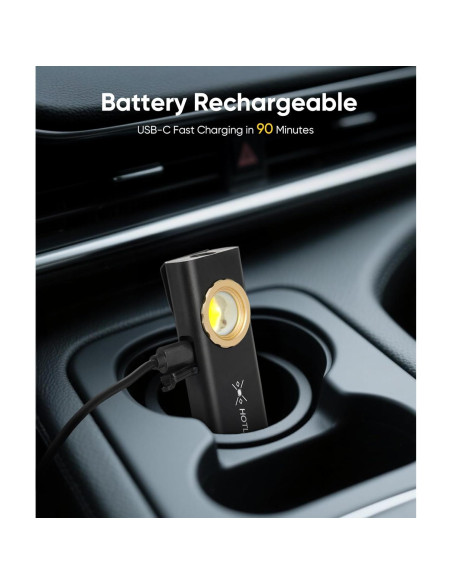 Linterna de bolsillo HOTLIGH 1000 lúmenes recargable magnética