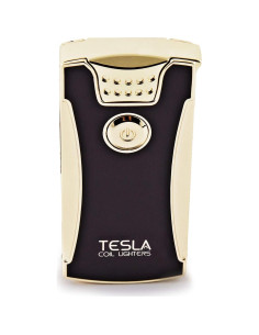 Encendedor Eléctrico Recargable Tesla Coil Lighters Oro 2