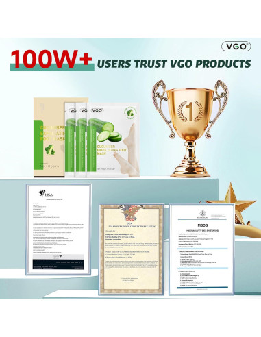 Máscara Exfoliante para Pies VGO - Paquete de 3 Unidades