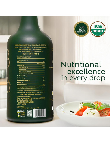 Aceite de Oliva Extra Virgen NOOR FS 500 ml Orgánico Picholine