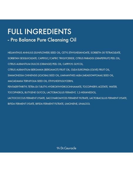 Aceite Limpiador Facial Dr.Ceuracle Pro Balance 155 ml