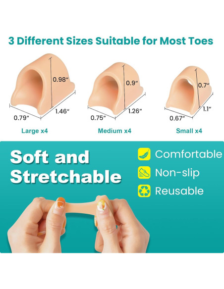 Corrector de Dedo en Martillo CEYOME - 12 Piezas Silicona