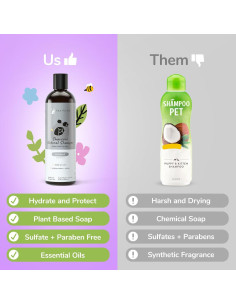 Champú Natural Kin+Kind para Perros y Gatos - Eliminador de Olores Zorrillo 354 ml 2