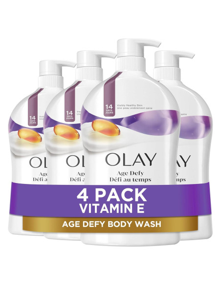 Gel de Ducha Antienvejecimiento Olay 975 ml x 4 con Vitamina E
