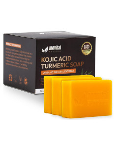 Jabón Vegano AMVital de Cúrcuma y Ácido Kójico 3-Pack