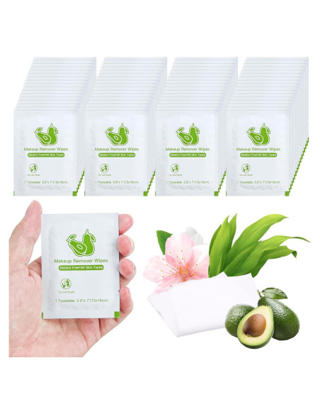 Toallitas Desmaquillantes Individuales Twoworld Aguacate 200PCS