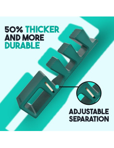 Separadores de Dedos Ajustables APEX - Silicona Verde - 4 Piezas 2