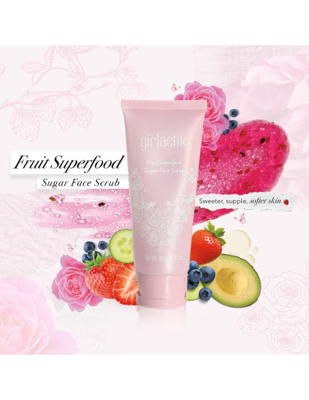 Exfoliante Facial de Azúcar Girlactik 80g - Superalimento Frutas Exfoliante Facial de Azúcar Girlactik 80g - Superalimento Frutas