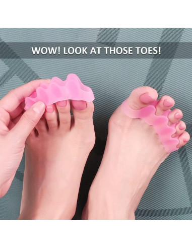 Separadores de Dedos Correctores de Juanetes Gel Azul/Rosa