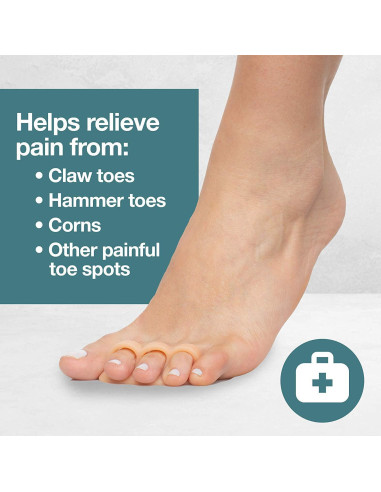 Corrector de Dedo en Martillo ZenToes - Soporte Suave Beige - Paquete de 4