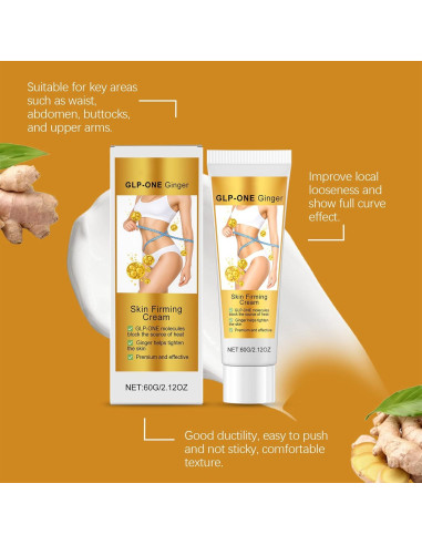 Crema Reafirmante de Jengibre Flobow 90g - Abdomen y Muslos