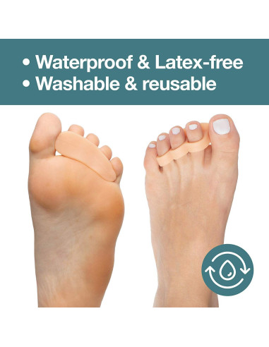 Corrector de Dedo en Martillo ZenToes - Soporte Suave Beige - Paquete de 4