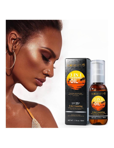 Aceite Bronceador 3-en-1 AUQUEST 50ML SPF 25 Hidratante