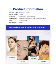 Crema Hidratante Reparadora Vitamina E DisaAR 250ml 2