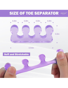 Separadores de Dedos de Gel THSTOIC para Pedicura - 2 Pares 2