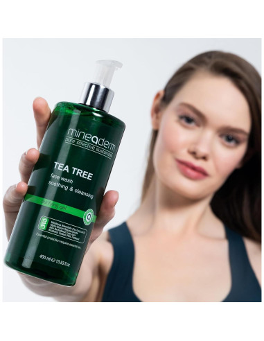Limpiador Facial de Árbol de Té Mineaderm 400ml - Piel Grasa y Acné