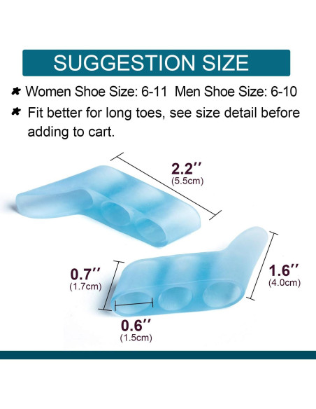 Separadores de Dedo Meñique Povihome 10 Piezas Alivio Dolor