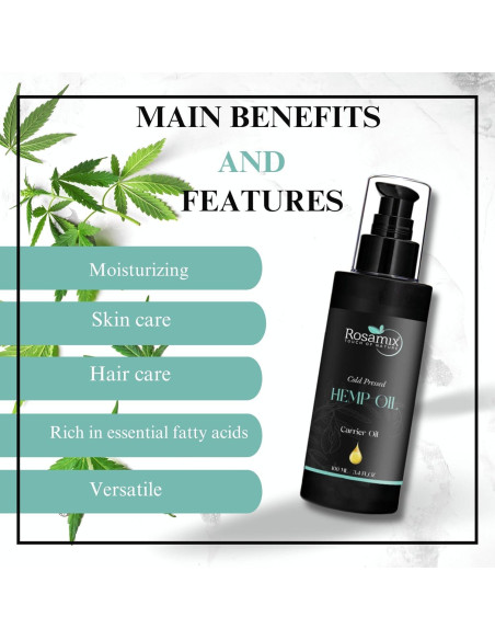 Aceite de Semilla de Cáñamo Rosamix 286g - Hidratación Piel y Cabello