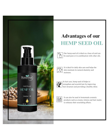Aceite de Semilla de Cáñamo Rosamix 286g - Hidratación Piel y Cabello