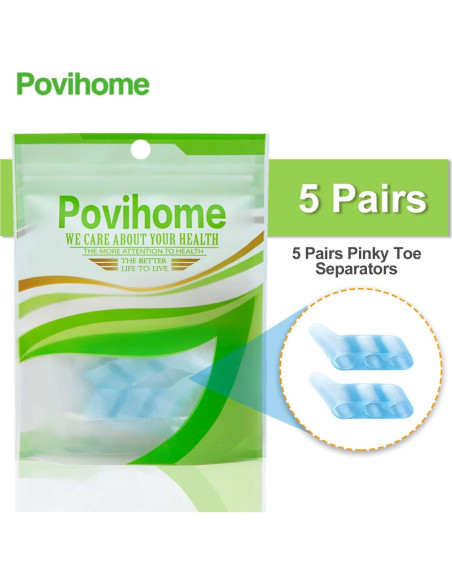 Separadores de Dedo Meñique Povihome 10 Piezas Alivio Dolor