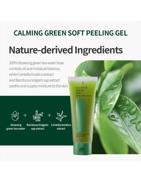 LAPALETTE Gel Exfoliante Suave 100 ml | Té Verde y Centella