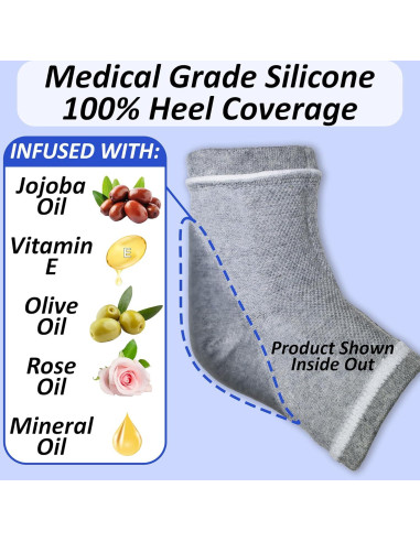 Calcetines Hidratantes Foot Medic para Talones Agrietados - Gel