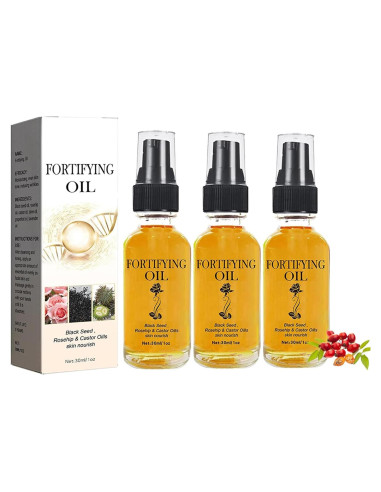 Suero Facial Orgánico 3Pcs - Aceite de Rosa Mosqueta, Ricino y Semilla Negra 30ml