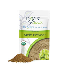 Polvo de Amla Orgánico Davis Finest 250g - Crecimiento y Brillo