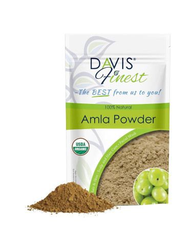 Polvo de Amla Orgánico Davis Finest 250g - Crecimiento y Brillo