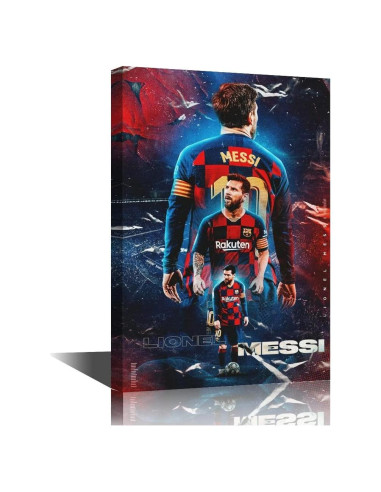 Arte en Lienzo TISHIRON Lionel Messi 30x45 cm Decoración