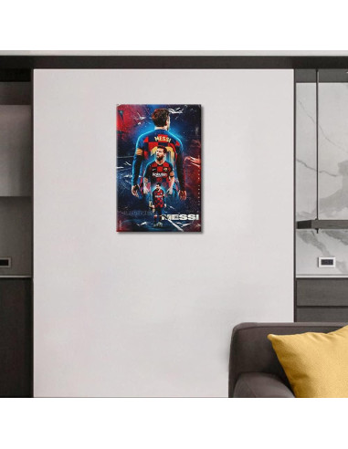 Arte en Lienzo TISHIRON Lionel Messi 30x45 cm Decoración